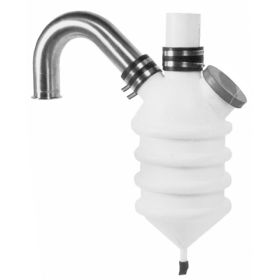 WHITE RIPPLED MOISTURE TRAP ASSEMBLY WITH BEND