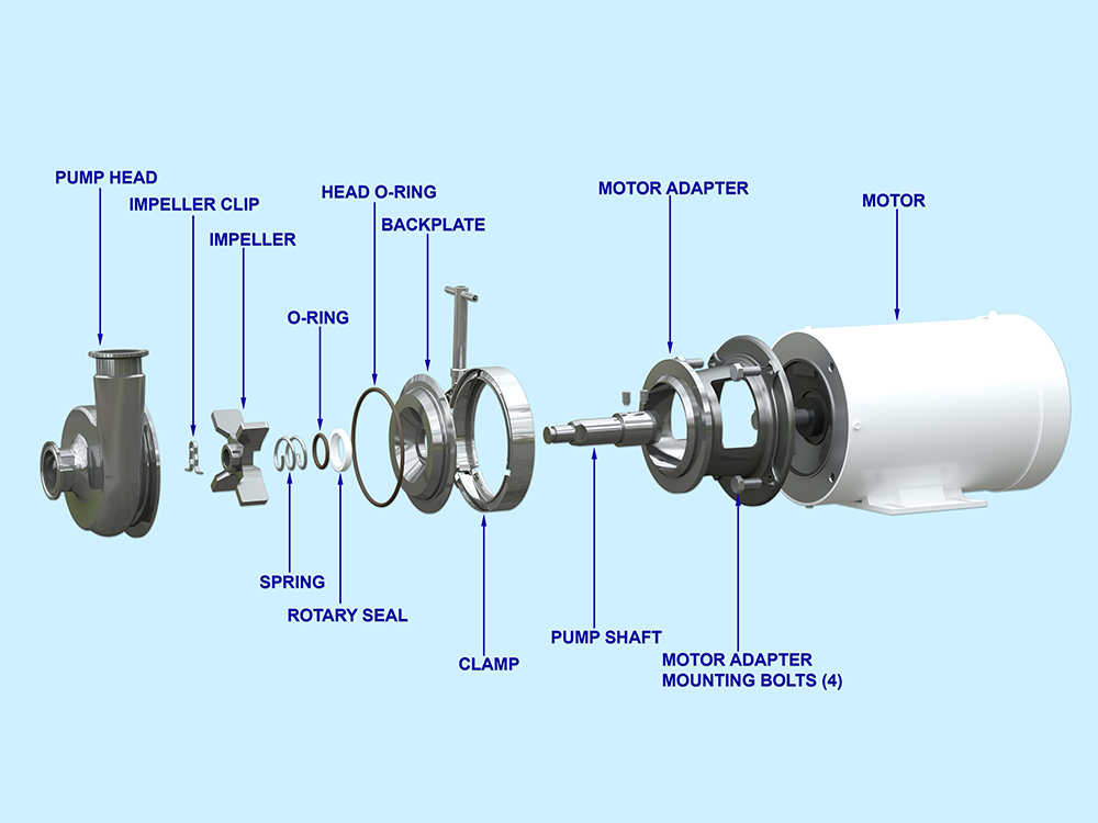 Thomsen Pump — Internal Seal breakdown diagram